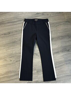 Golftini Ankle Pants Womens M Black White Stripe Golf Water Resistant Stretch